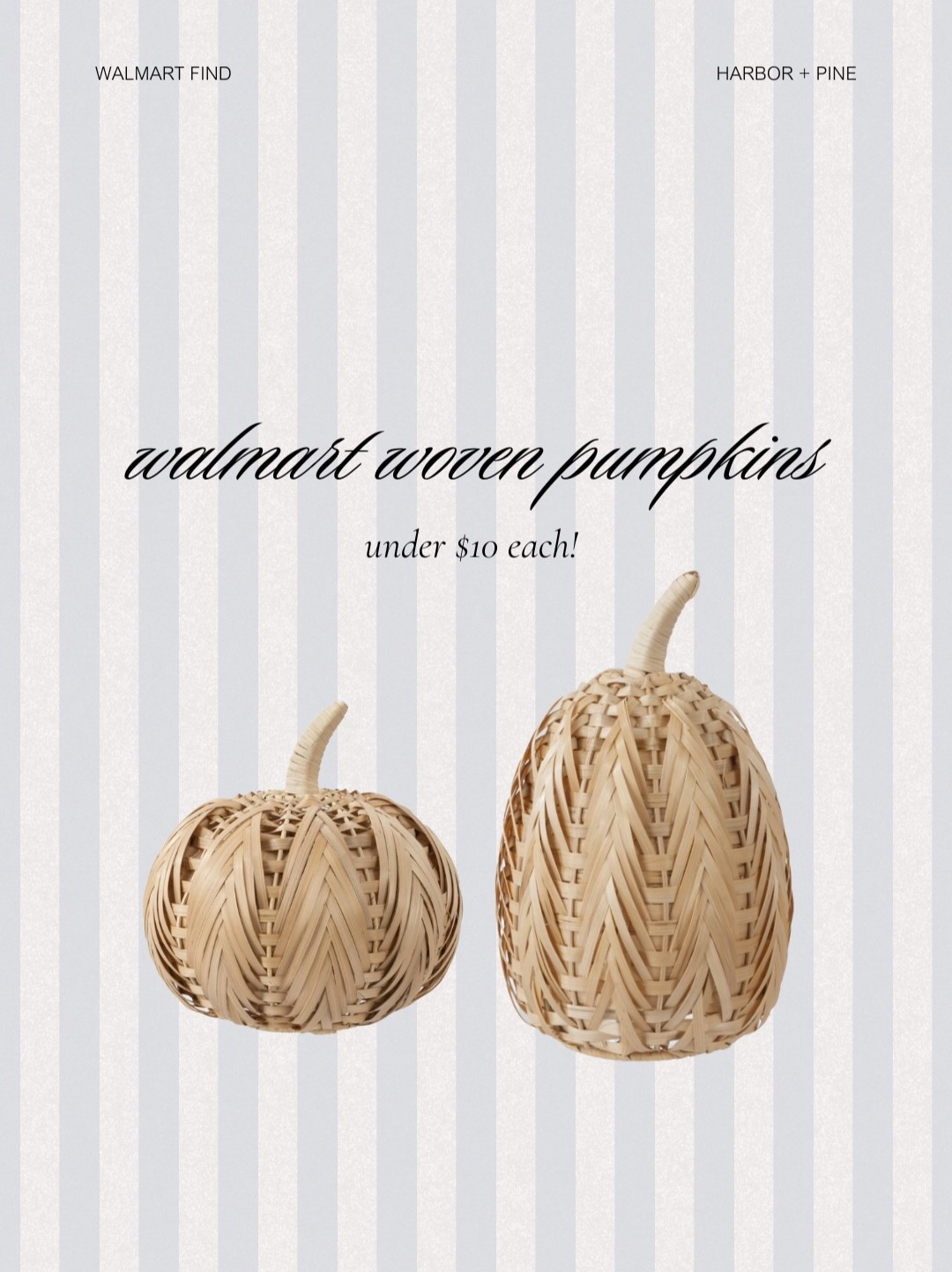 Pottery Barn woven pumpkin look for less! Under $10 each 🙌🏻

#LTKHome #LTKSeasonal