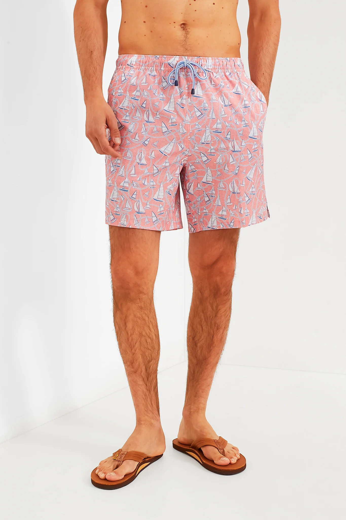 Peach Bloom Ropes and Boats Swim Trunks | Tuckernuck (US)