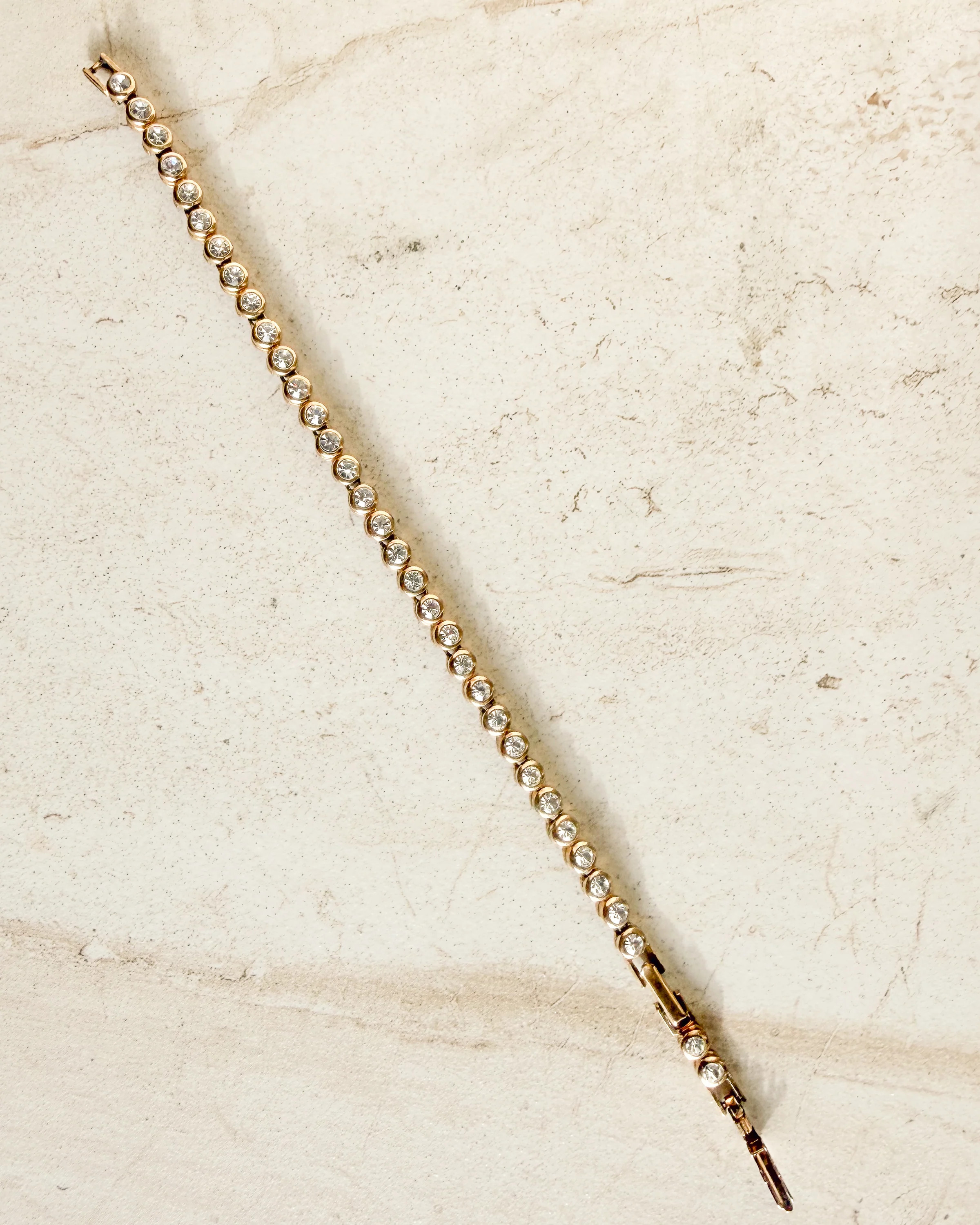 Vintage Circular Crystal Tennis Bracelet With Adjustable clasp | Care Tucker