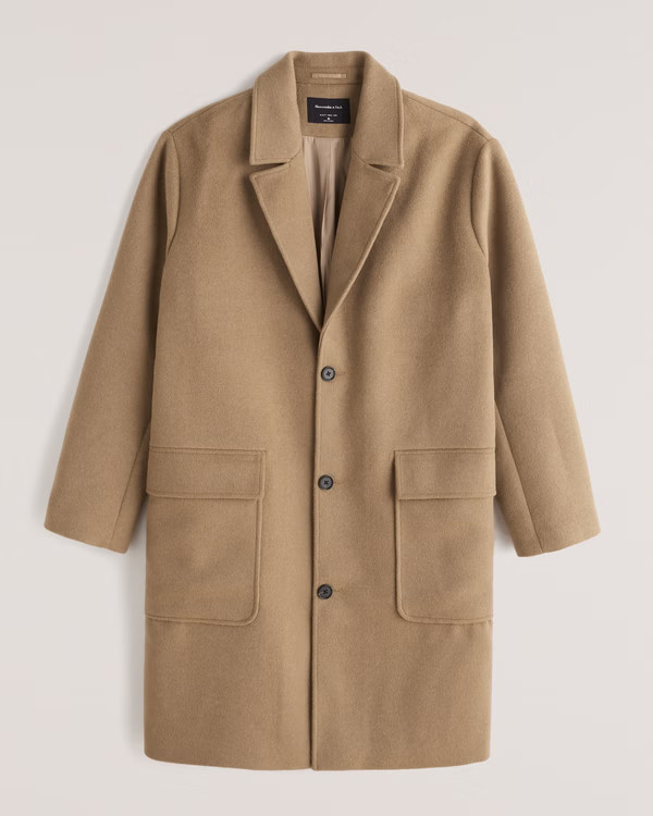 Wool-Blend Topcoat | Abercrombie & Fitch (US)