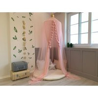 Pink Canopy, Canopy Bed, Nursery Crib Princess Kids Curtains, Tent, Crib | Etsy (US)