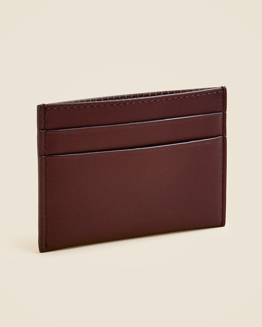Leather double-sided cardholder | J. Crew US
