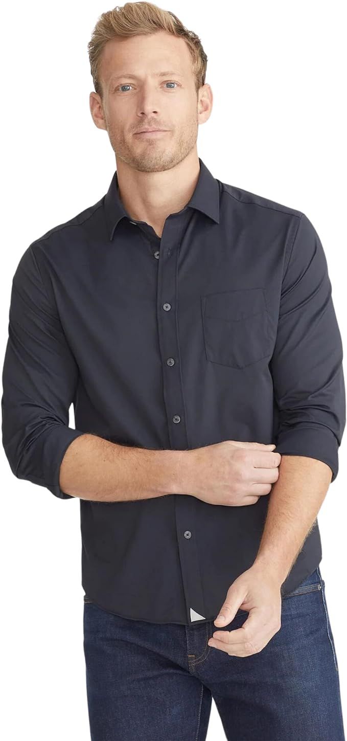 UNTUCKit Gironde - Untucked Shirt for Men, Long Sleeve, Wrinkle-Free, Black, Regular Fit… | Amazon (US)
