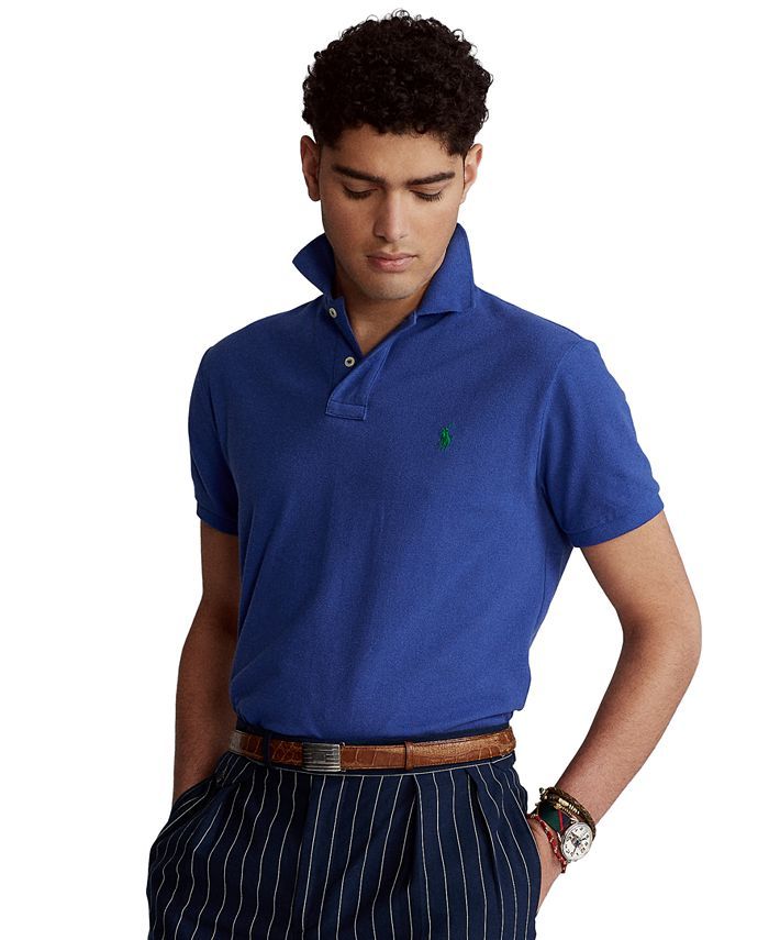 Men's Big & Tall Classic-Fit Cotton Mesh Polo | Macys (US)