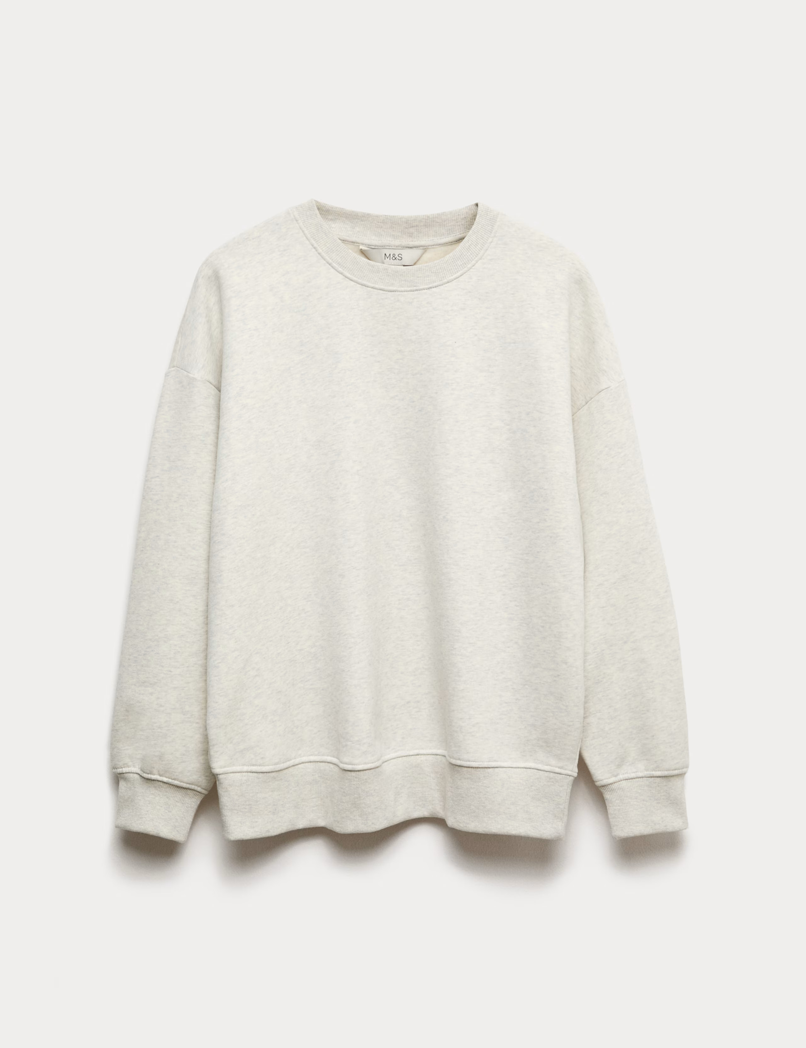 Cotton Rich Crew Neck Relaxed Sweatshirt | M&S Collection | M&S | Marks & Spencer (UK)