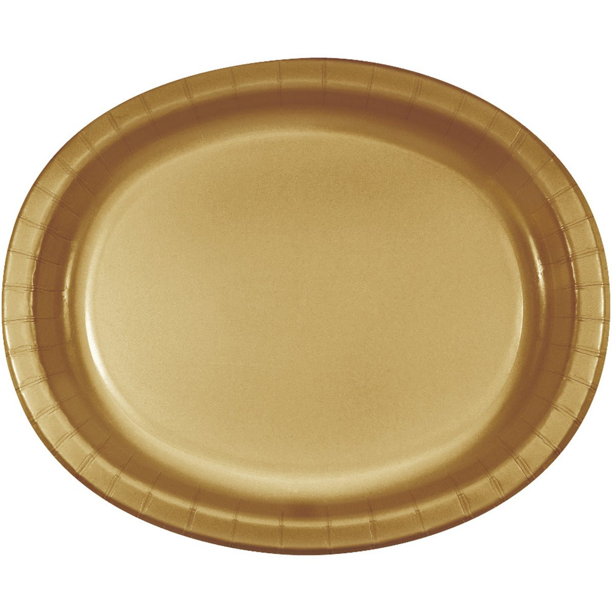 Creative Converting 8 Count Oval Paper Platters, Glittering Gold | Amazon (US)