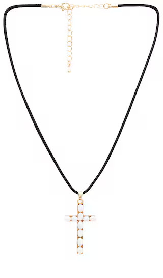 Cross Choker in Gold | Revolve Clothing (Global)