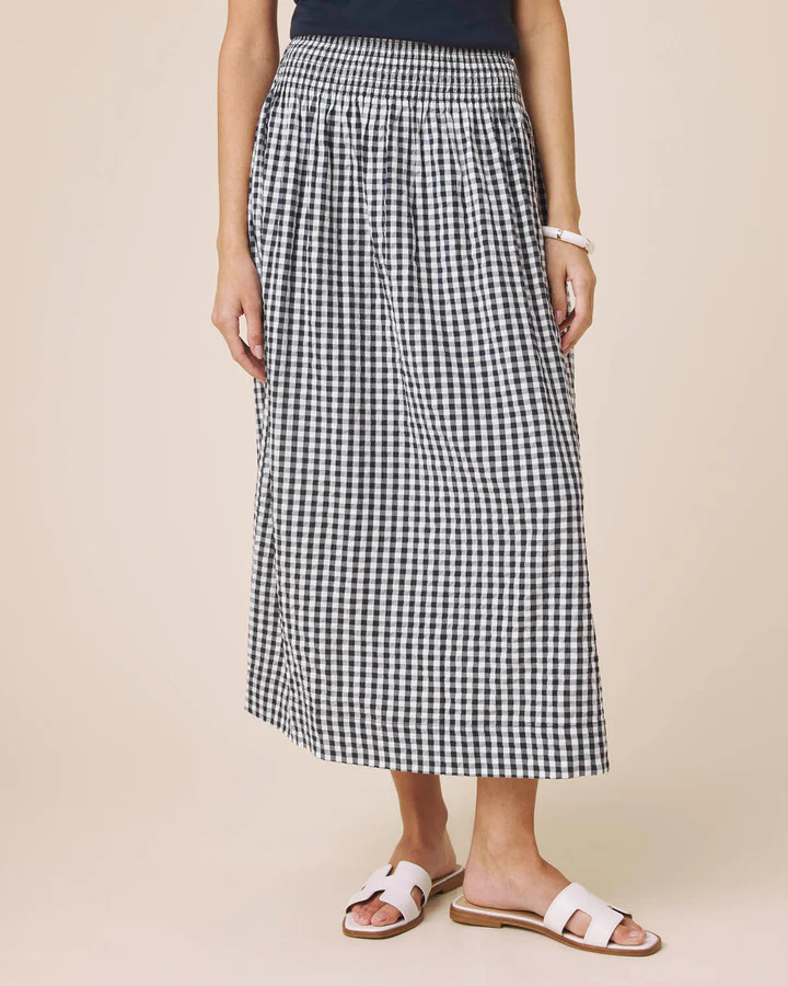 Gigi Gingham Midi Skirt | Splendid