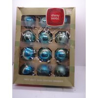 Shiny Brite Two Tone Vintage Glass Ornaments Original Box #85857 | Etsy (US)