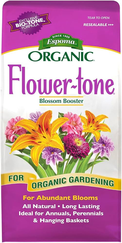 Espoma Organic Flower-Tone 3-4-5 Natural & Organic Plant Food; 4 lb. Bag; Organic Fertilizer for ... | Amazon (US)