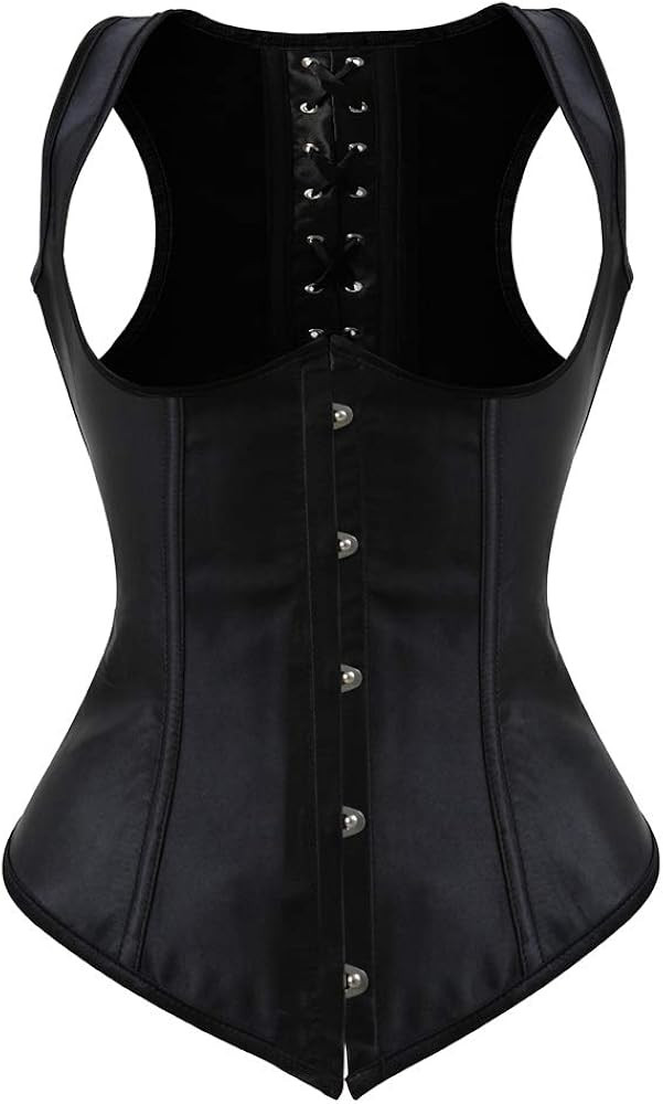 frawirshau Women's Gothic Steampunk Corset Bustier Waist Cincher Underbust Corset Vest Tank Top | Amazon (US)