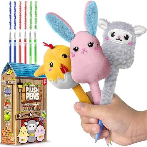 BUNMO Easter Gifts for Kids - Easter Pens - Cute Pens w/Soft Grip & 6 Colorful Refills - Gifts fo... | Amazon (US)