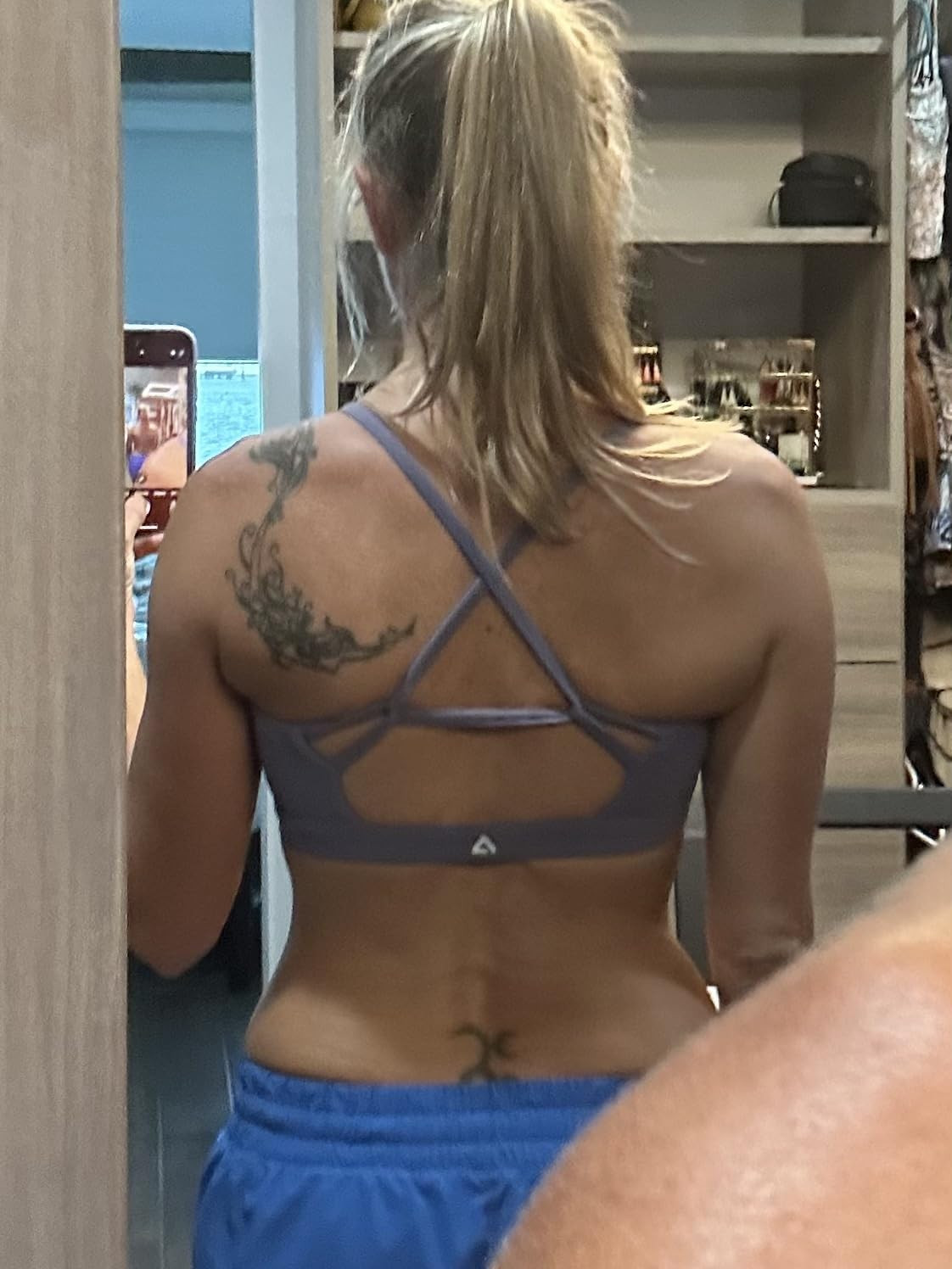 Aoxjox Women's Workout Sports Bras Cross Back Fitness Athletic Velura Ruched Bra PlushFlex™ Yog... | Amazon (US)