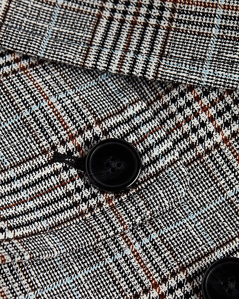 Plaid Tie Waist Trench Coat | Express