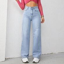 High Waist Wide Leg Jeans | SHEIN