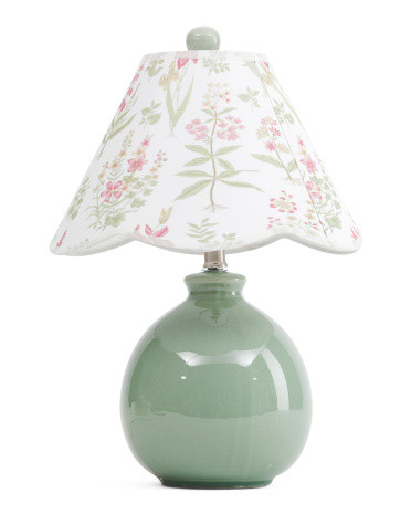18in Ceramic Printed Linen Shade Table Lamp | TJ Maxx