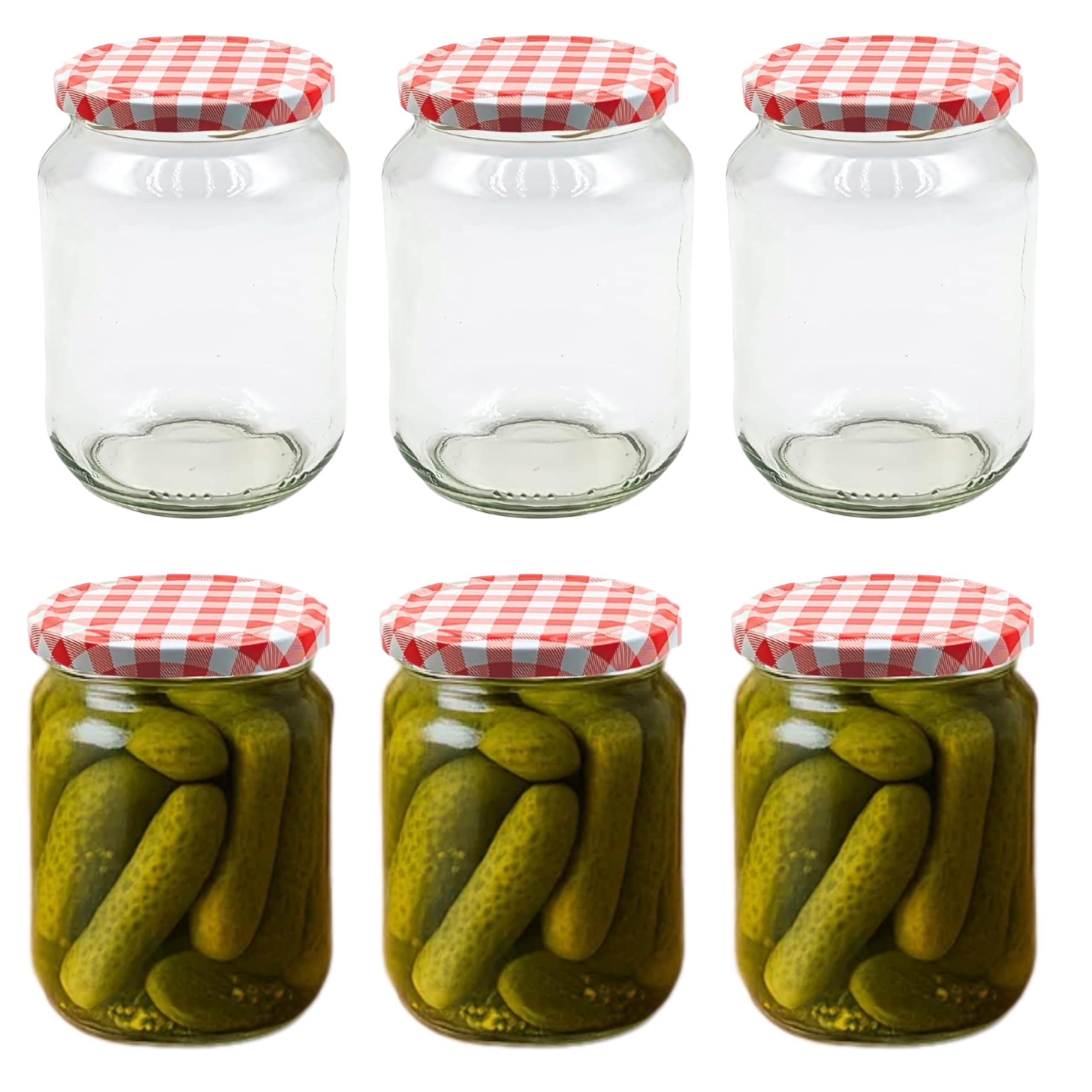 6er Set Einmachgläser mit Deckel 720 ml Vorratsgläser mit Etiketten | Amazon (DE)