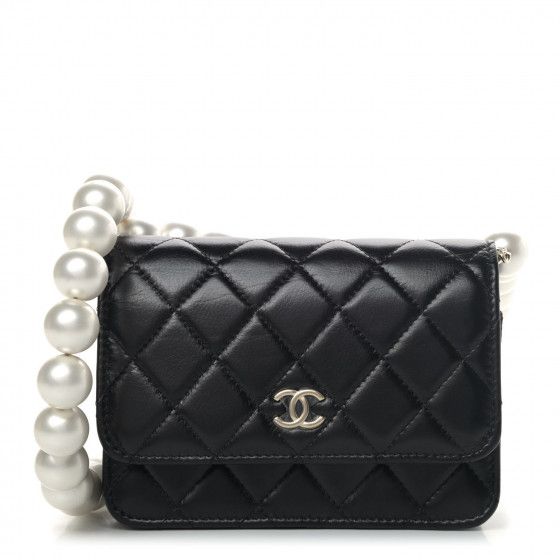 CHANEL

Calfskin Quilted Pearl Mini Wallet On Chain WOC Black | Fashionphile