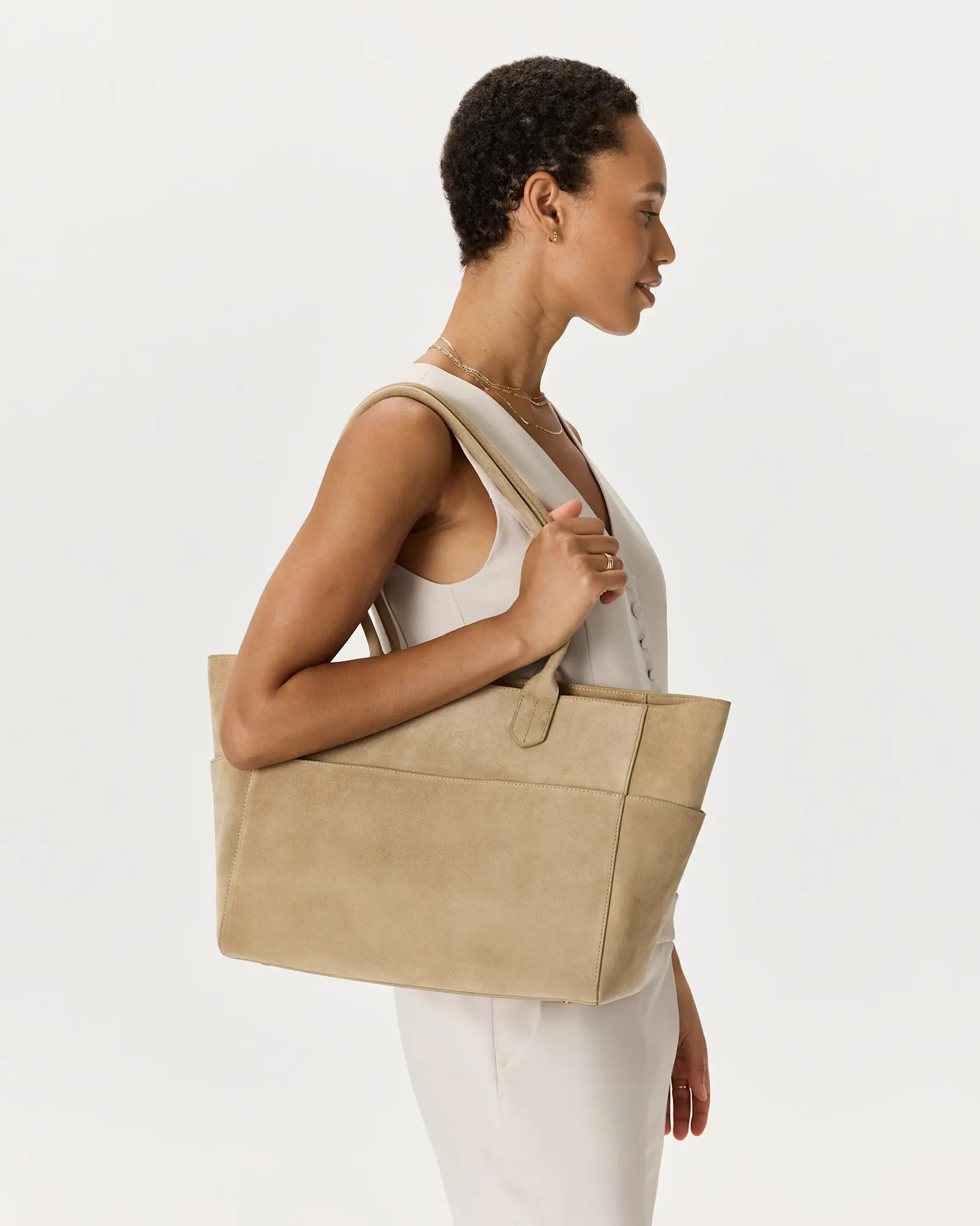 Italian Suede Shopper Tote | Quince