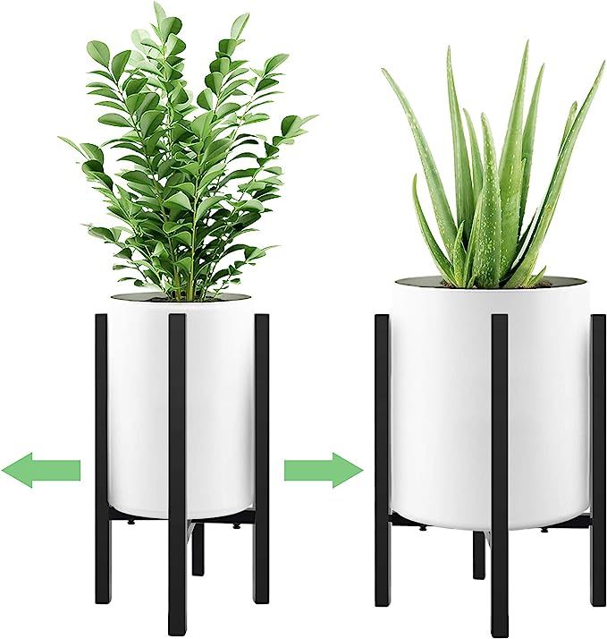 Modern Plant Holder, Adjustable Width 9 to 15 inches, BABIRO Mid Century Metal Plant Stand Indoor... | Amazon (US)