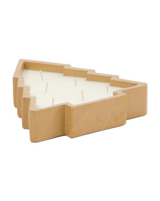 22oz Cypress And Fir Candle In Wood Grain Jar | TJ Maxx