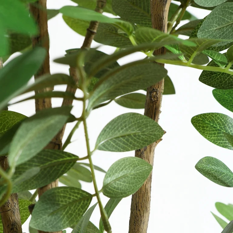 5 ft Faux Moringa Oleifera Tree in Pot, Artificial Horse Radish Tree, Fake Plants for Home Decor | Walmart (US)