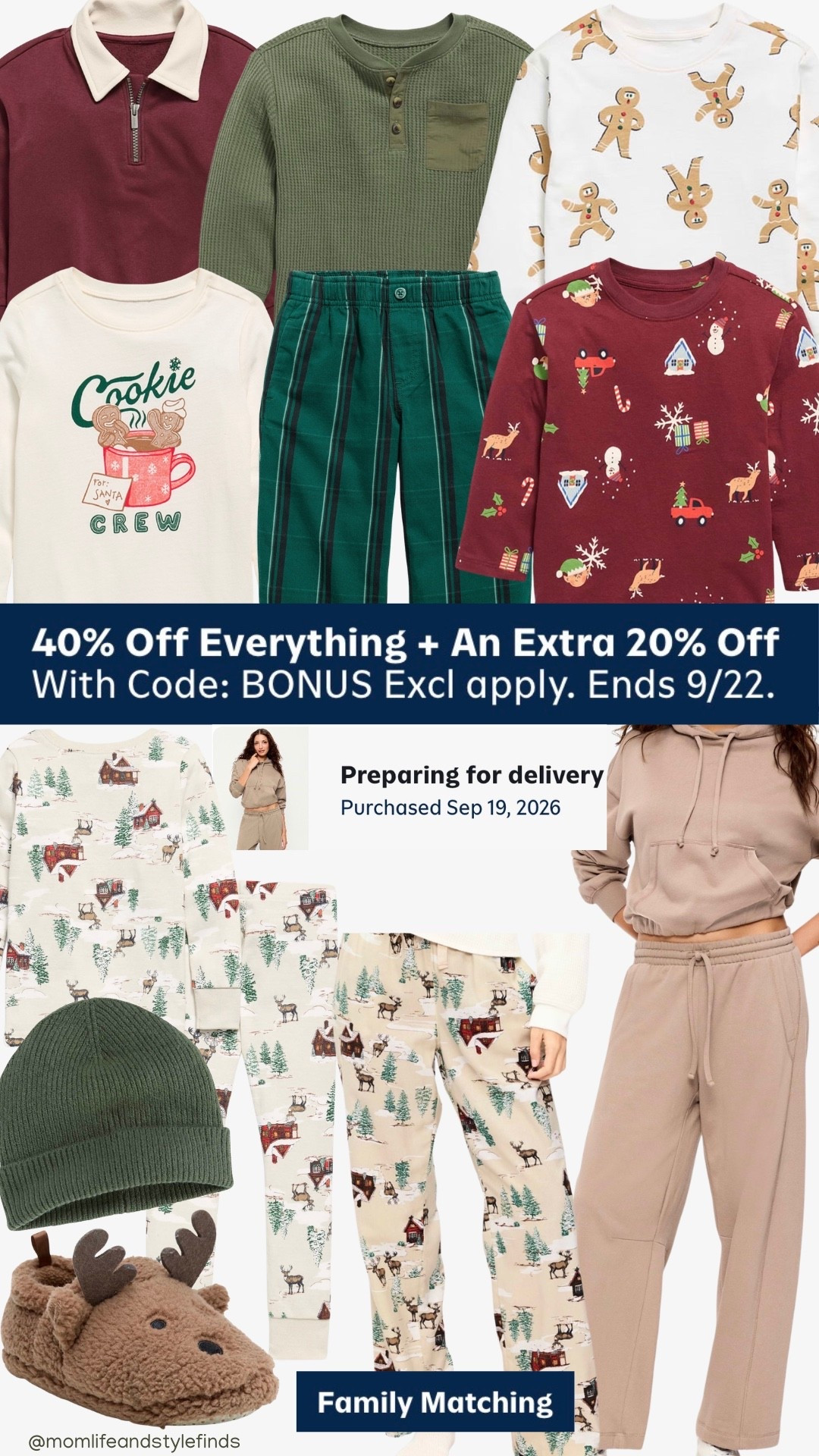 40% off everything plus extra 20% off with code: BONUS!! Ends 9/22!

Here’s a sneak peek at my order!

#toddlerboystyle #toddlerboyclothes #toddlerboyfashion #oldnavyfinds #comfyoutfit #cozyoutfit #winterstyle #christmasoutfit #matchingfamilypajamas #christmaspajamas

#LTKSaleAlert #LTKKids #LTKSeasonal