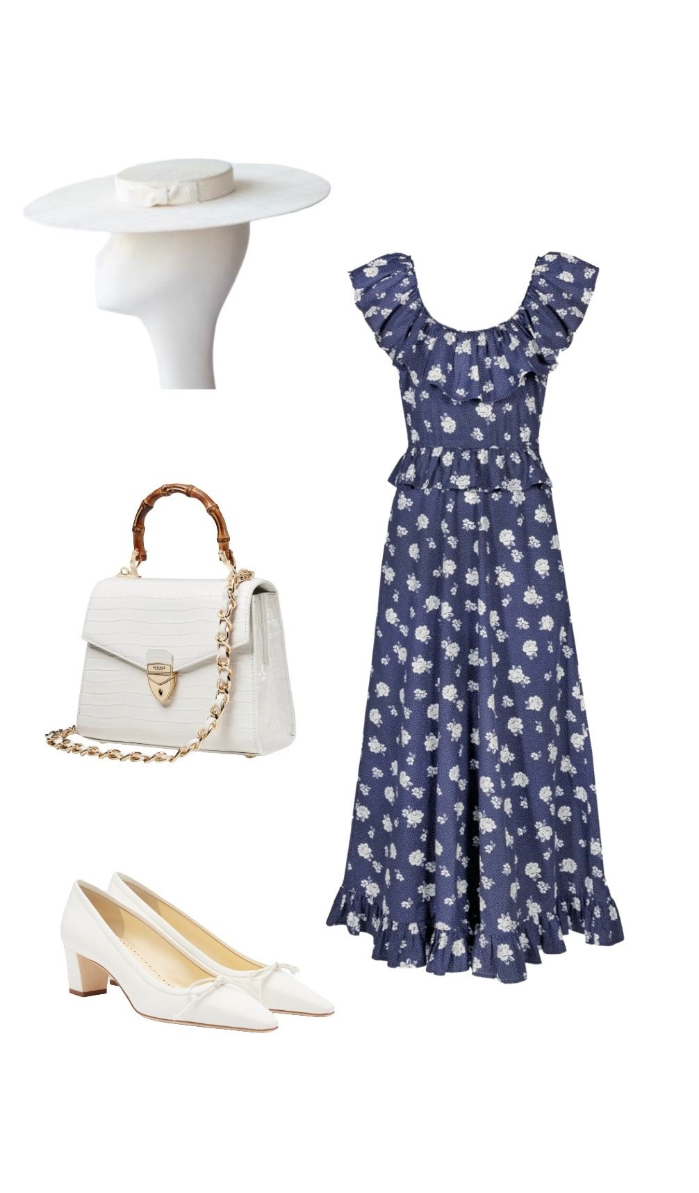 Such a pretty summer event look! I love this blue floral maxi dress - style with classy white accessories.

Boater Hat - AndTheyLovedHats

Blue Maxi Dress - Queens of Archive

Bamboo Handle White Leather Mayfair Bag - Aspinal of London

White Shoes - Manolo Blahnik at MyTheresa 



#LTKluxury #LTKeurope #LTKdresses