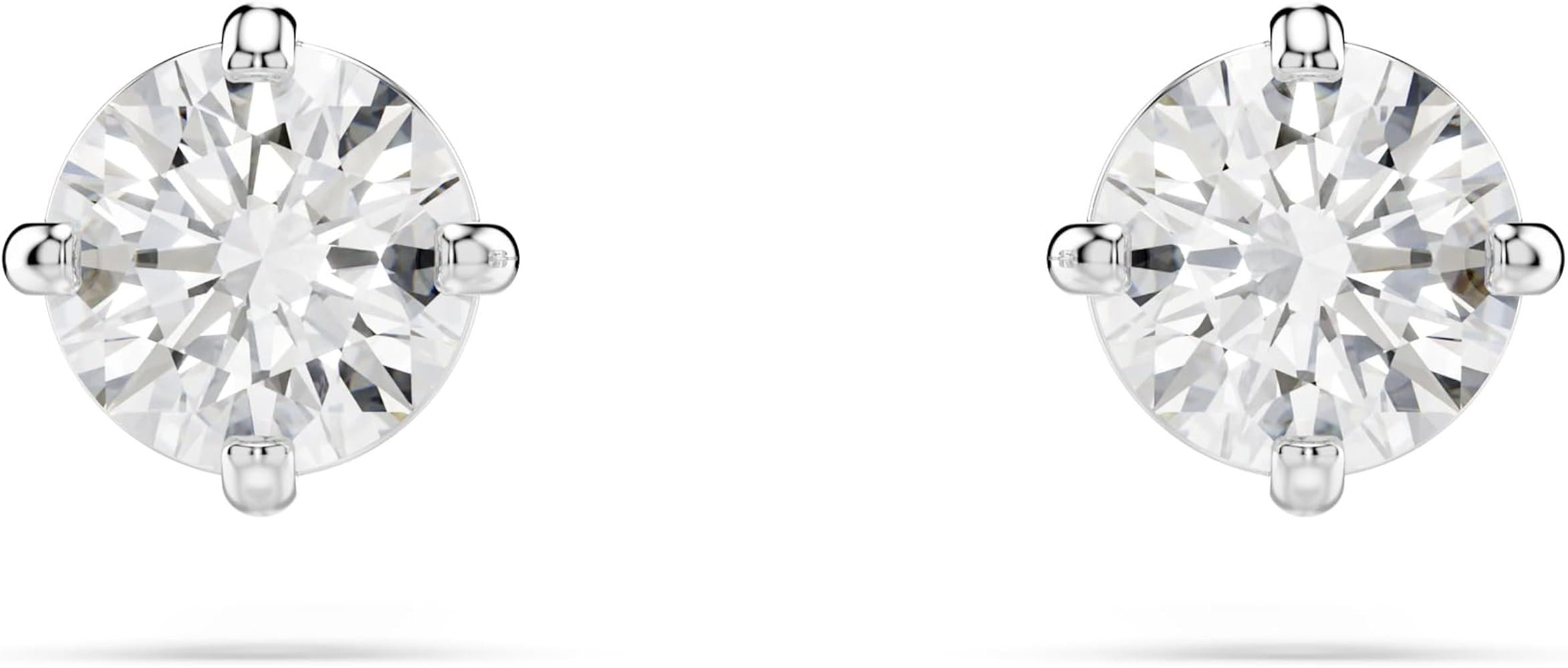 SWAROVSKI Attract Pierced Stud Earrings, Round-Cut Clear Crystals on Rhodium Finish Setting, Part... | Amazon (CA)