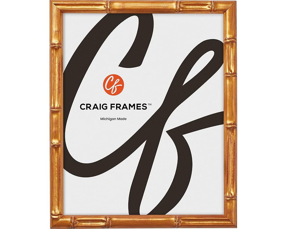 Craig Frames 11x14 Picture Frame – Vintage Gold Bamboo Style, Wood Frame with Glass, Backing, a... | Amazon (US)