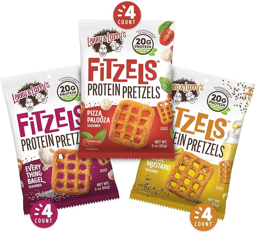 Lenny & Larry's FITZELS Variety Pack, 3 Flavors, 12 Count- Savory Pretzel Snacks Incredibly Tasty... | Amazon (US)