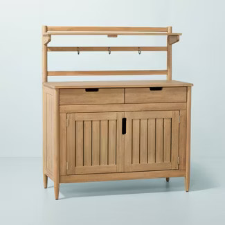 Mahogany Outdoor Potting Station - Natural - Hearth & Hand™ with Magnolia | Target