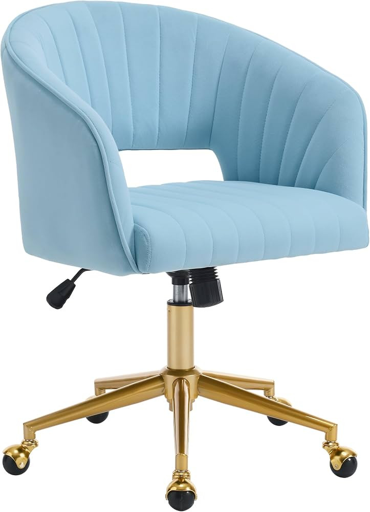 Home Office Chair Swivel Velvet Desk Chair Accent Armchair Upholstered Modern Tufted Chairs with ... | Amazon (US)
