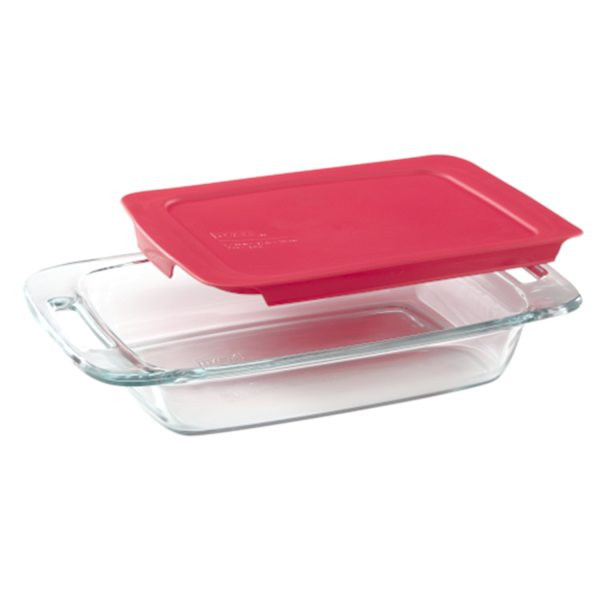 Pyrex Easy Grab Baking Dish With Red Lid, Clear, Glass | At Home
