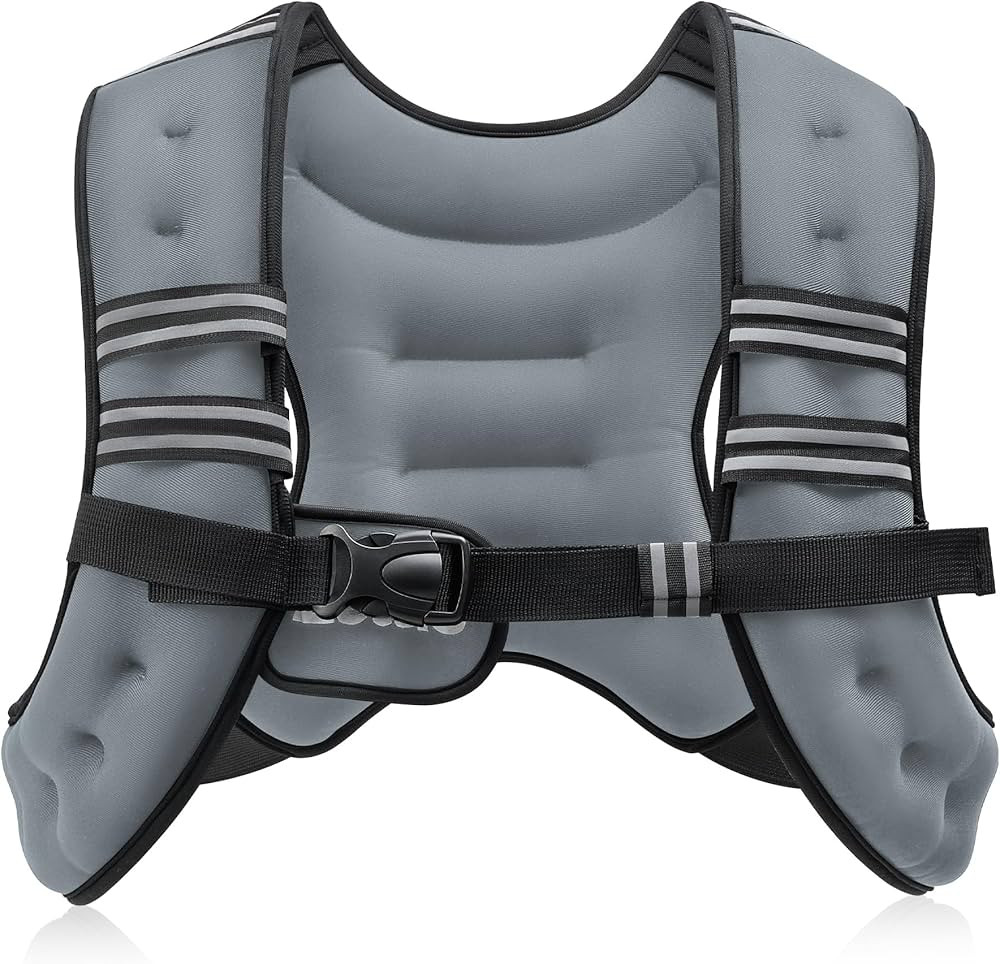 ZELUS Weighted Vest, 6lb/8lb/12lb/16lb/20lb/25lb/30lb Weight Vest with Reflective Stripe for Work... | Amazon (US)