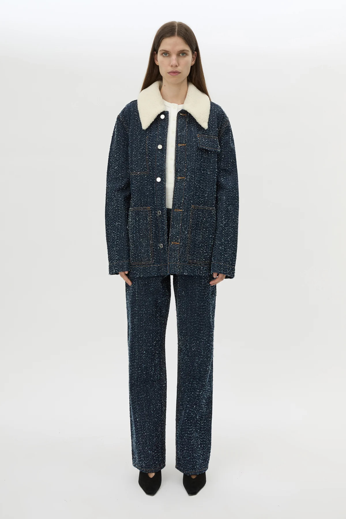 Luca Denim Utility Jacket in Indigo Neps - CAMILLA AND MARC® C&M | CAMILLA AND MARC (ANZ)