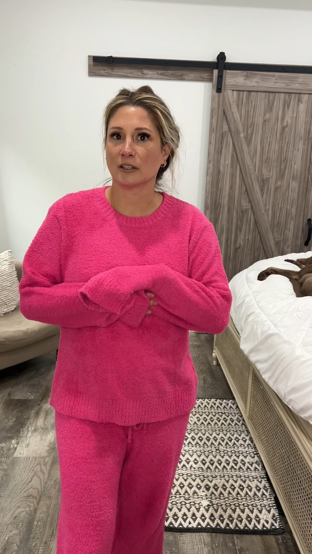 Bring that Barbie energy to the new year when you wear this cute pink two-piece set! Love the fuzzy texture for that extra comfy feeling while lounging around and even for grabbing coffee.

lounge wear, pajama set, remote style, WFH outfit, snuggle weather, cozy vibes, everyday look, affordable fashion

#LTKFindsUnder50 #LTKSeasonal #LTKU