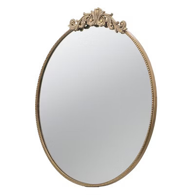 Cesicia 36" x 39" Round Gold Mirror, Wall Mounted Mirror with Metal Frame for Bathroom Living Room | Target