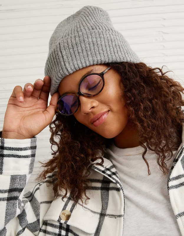 AE Round Tortoiseshell Blue Light Glasses | American Eagle Outfitters (US & CA)