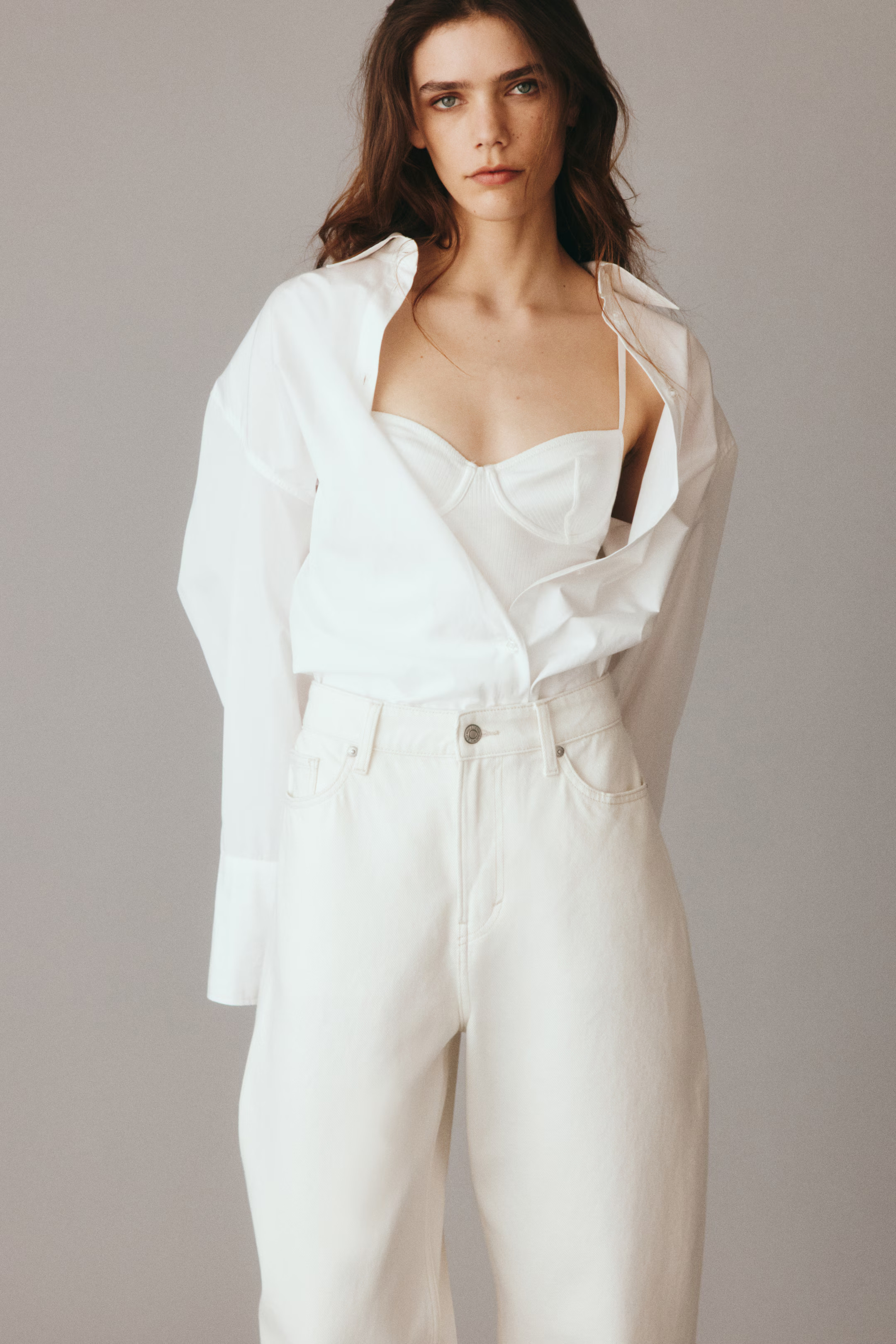 High Rise Barrel Leg Jeans | H&M (US + CA)