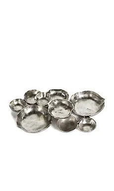 The Favorites Cluster Of Nine Round Serving Bowls in Nickel from Revolve.com | Revolve Clothing (Global)