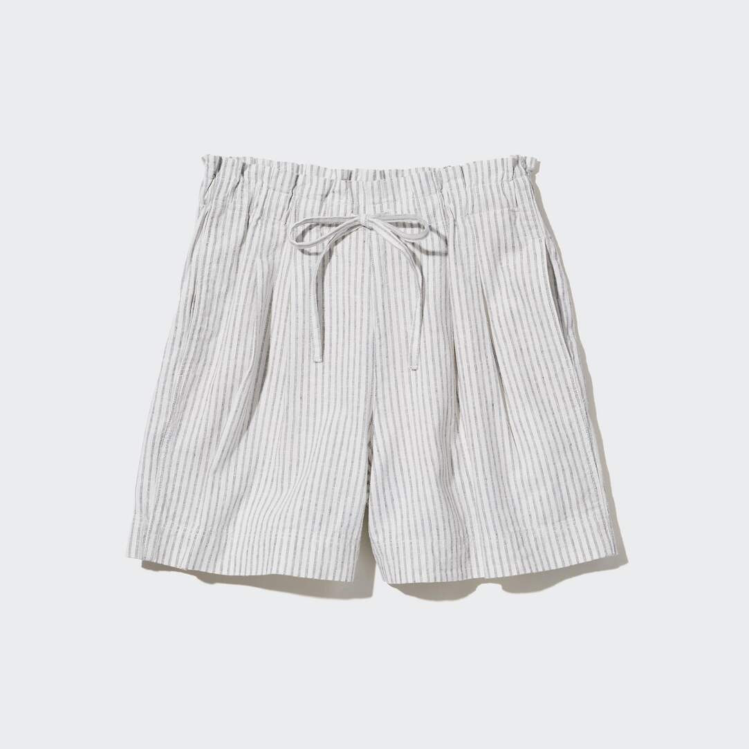 Linen Cotton Blend Striped Shorts | UNIQLO (UK)