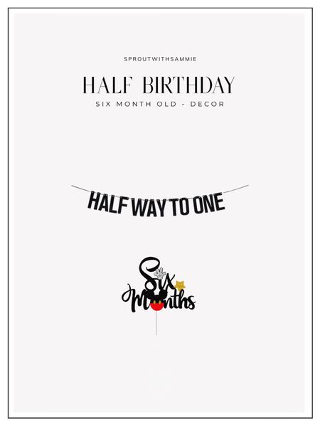 Half Birthday | Six Month Celebration | Six Months Old | Half Way To One | Cake Topper | Banner

#LTKfamily #LTKbaby #LTKkids