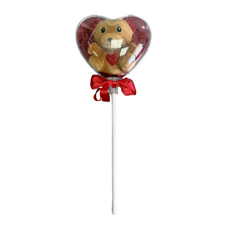 Plush Bear Lollipop, Brown, 14", Valentine's Day by Way To Celebrate | Walmart (US)