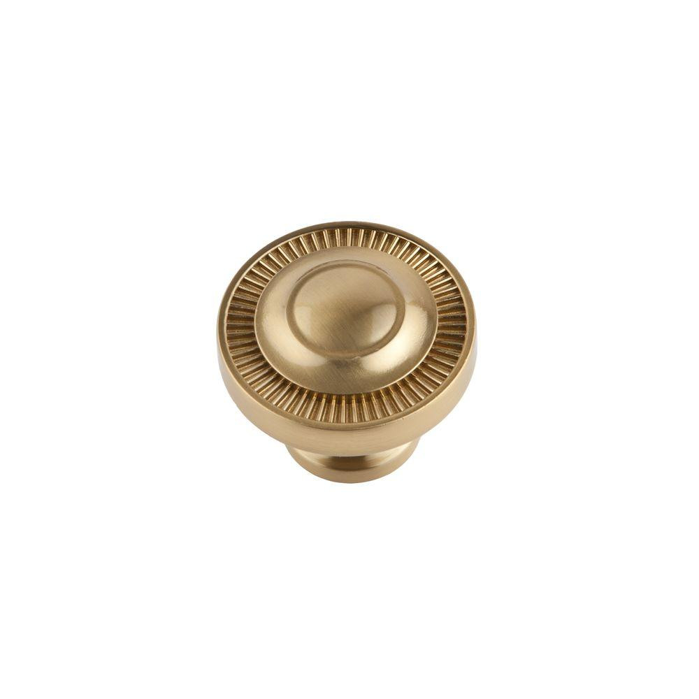 Minted 1.5 in. Satin Brass Large Knob | The Home Depot