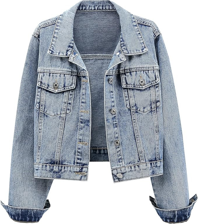 LifeShe Women's Casual Detachable Hoodie Denim Jacket | Amazon (US)