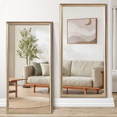 32*70inch full-body floor mirror with Artificial wood frame, elegant design and durability, a must-have for bedrooms, clothing stores and salons | Target