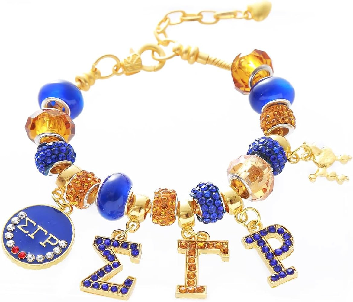 HUSURU Sorority Sigmaa Gamma Rho Bracelets SGR Greek Letters Charms Beaded Soror Pretty Poodle Ni... | Amazon (US)