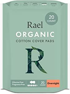 Rael Organic Cotton Cover Pads - Heavy Absorbency, Unscented, Ultra Thin Pads with Wings for Wome... | Amazon (CA)