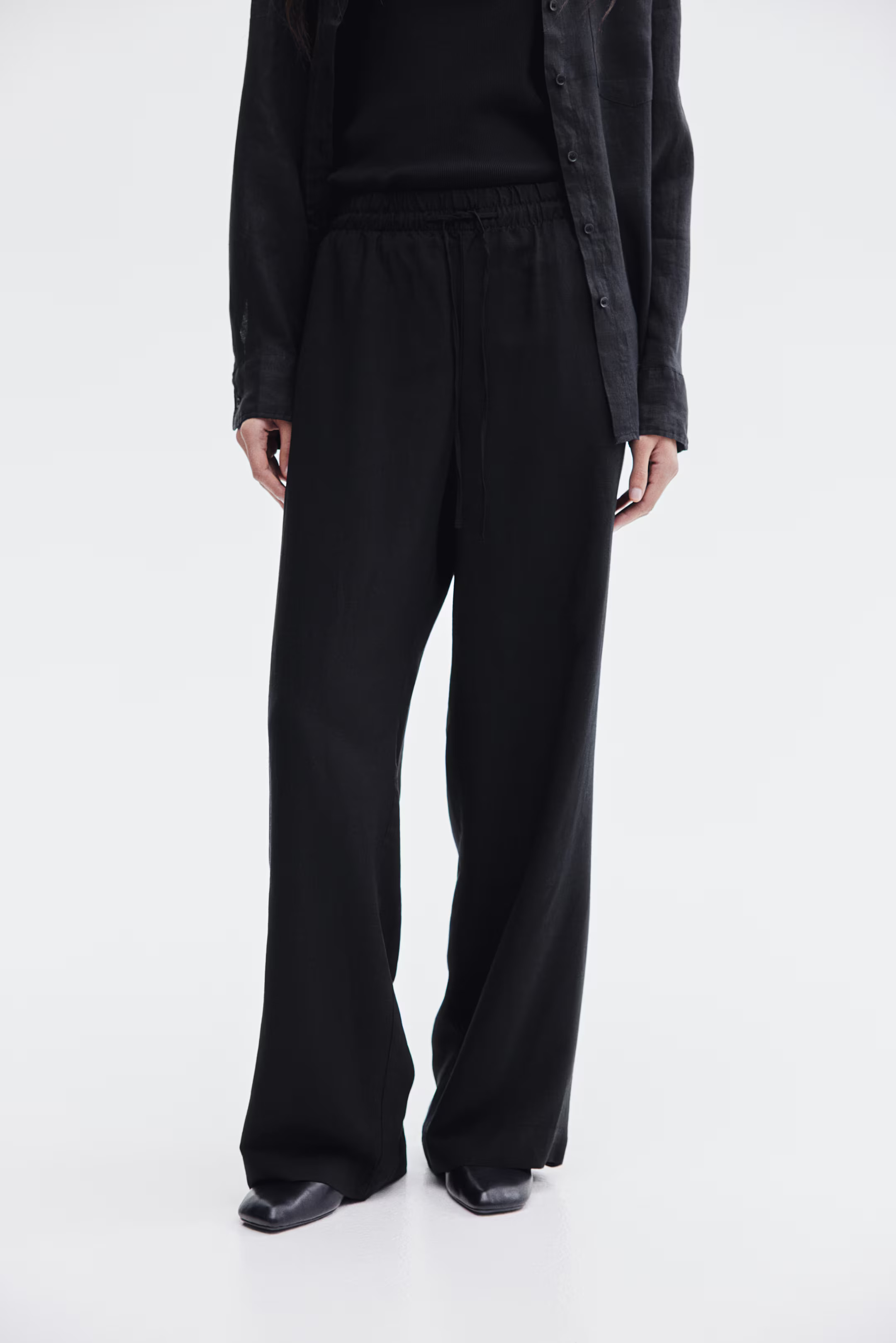 Linen-blend trousers | H&M (UK, MY, IN, SG, PH, TW, HK)